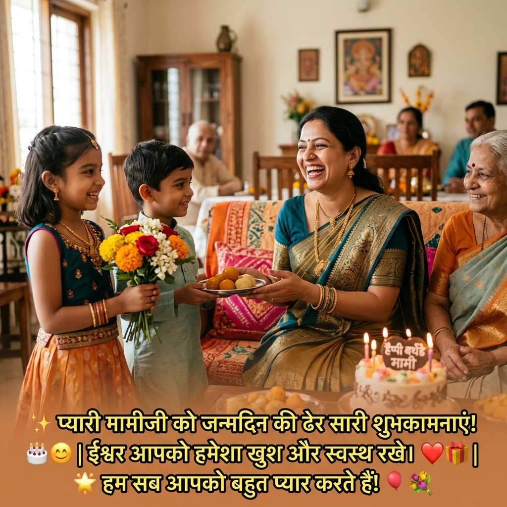 Birthday Wishes for Mami/Mamiji in Hindi