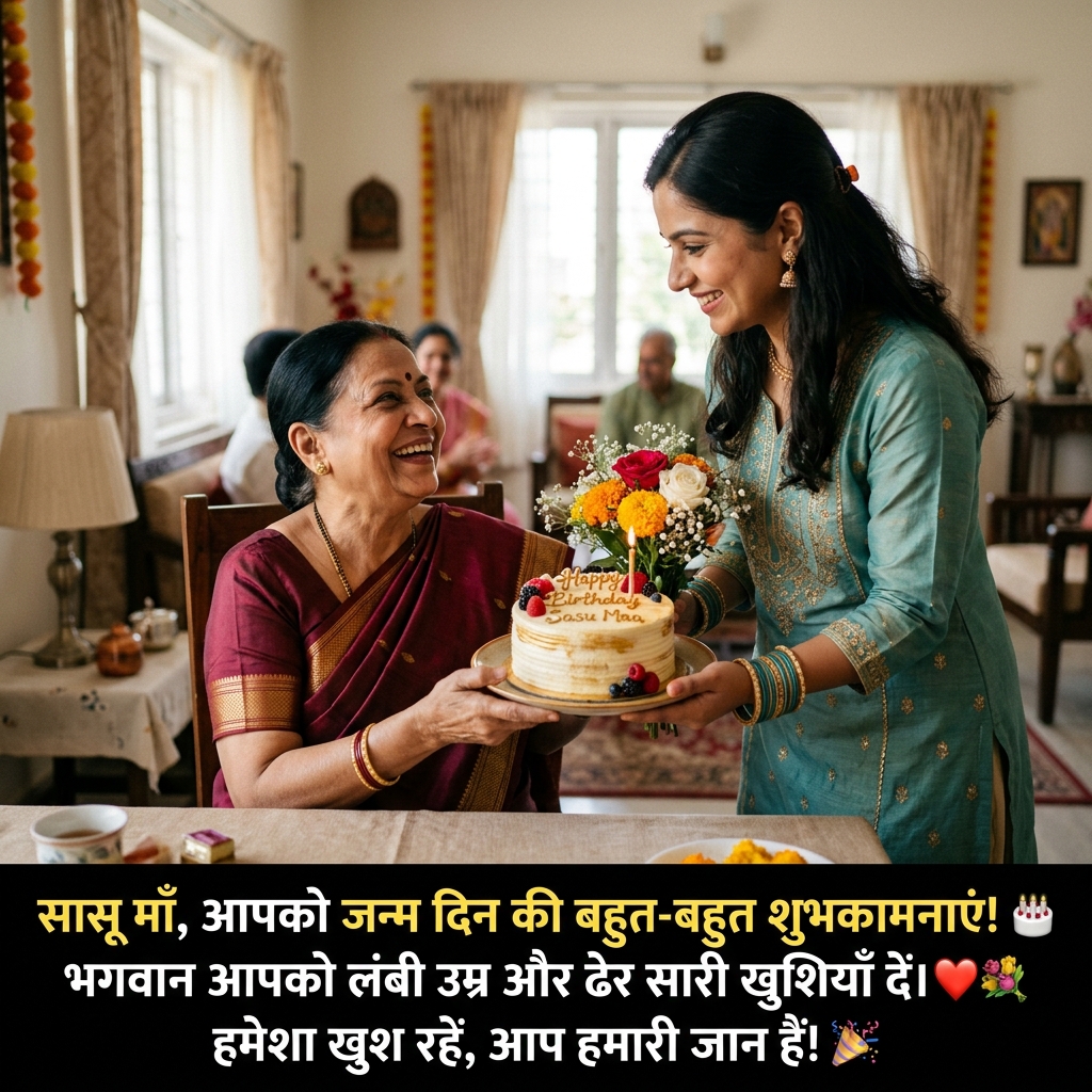 Birthday Wishes for Mother-in-law/Sasu Maa in Hindi