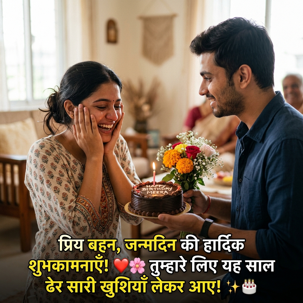 Birthday Wishes for Sister/Didi/Behan in Hindi