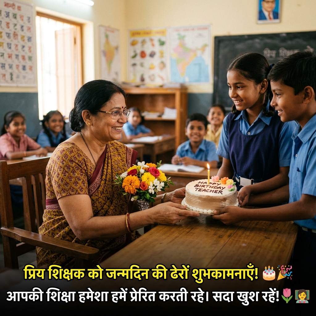 Birthday Wishes for Teacher/Guru in Hindi