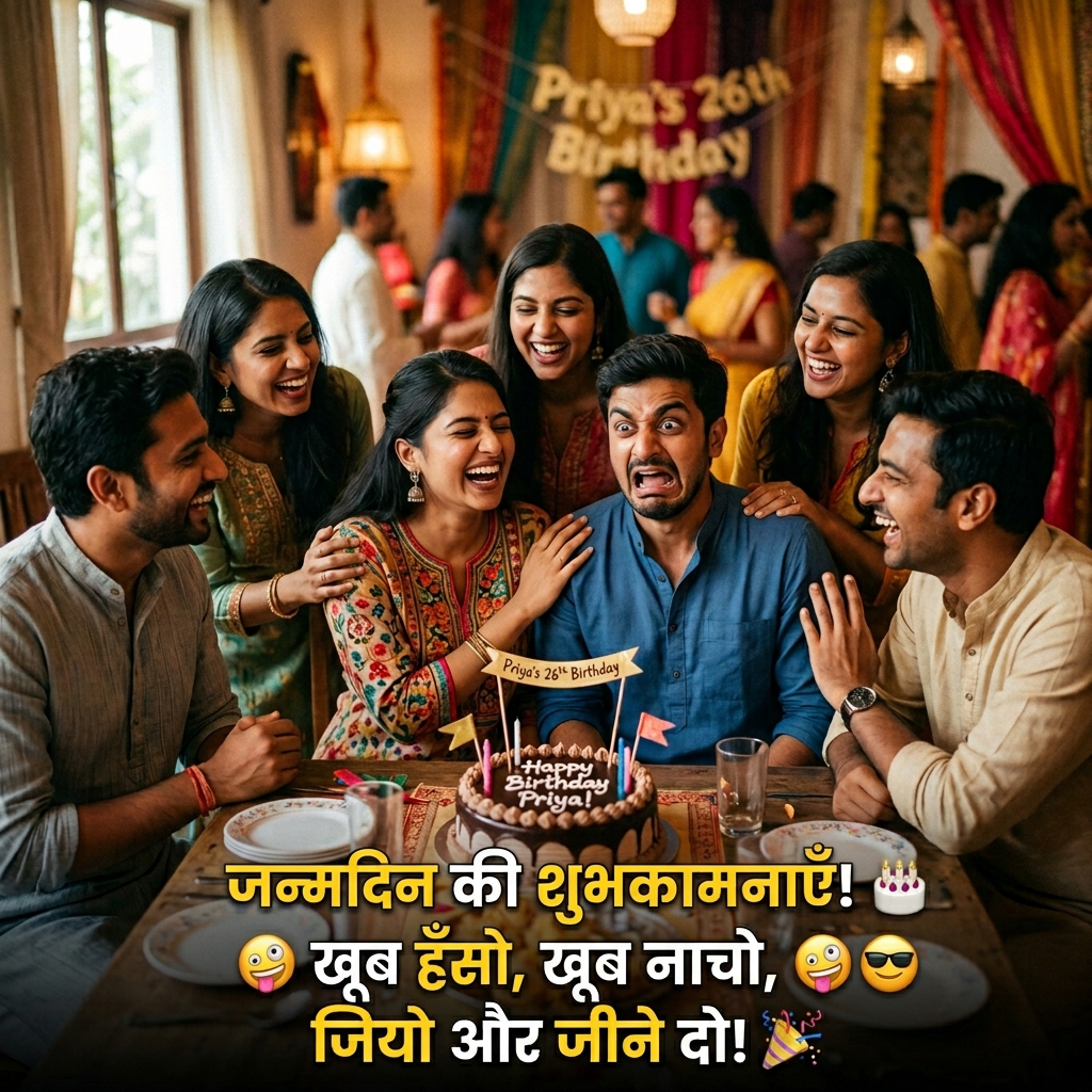 Funny/Comedy Birthday Wishes in Hindi