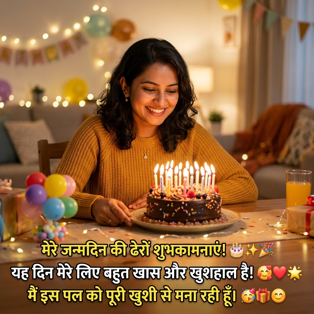Self Birthday Wishes in Hindi
