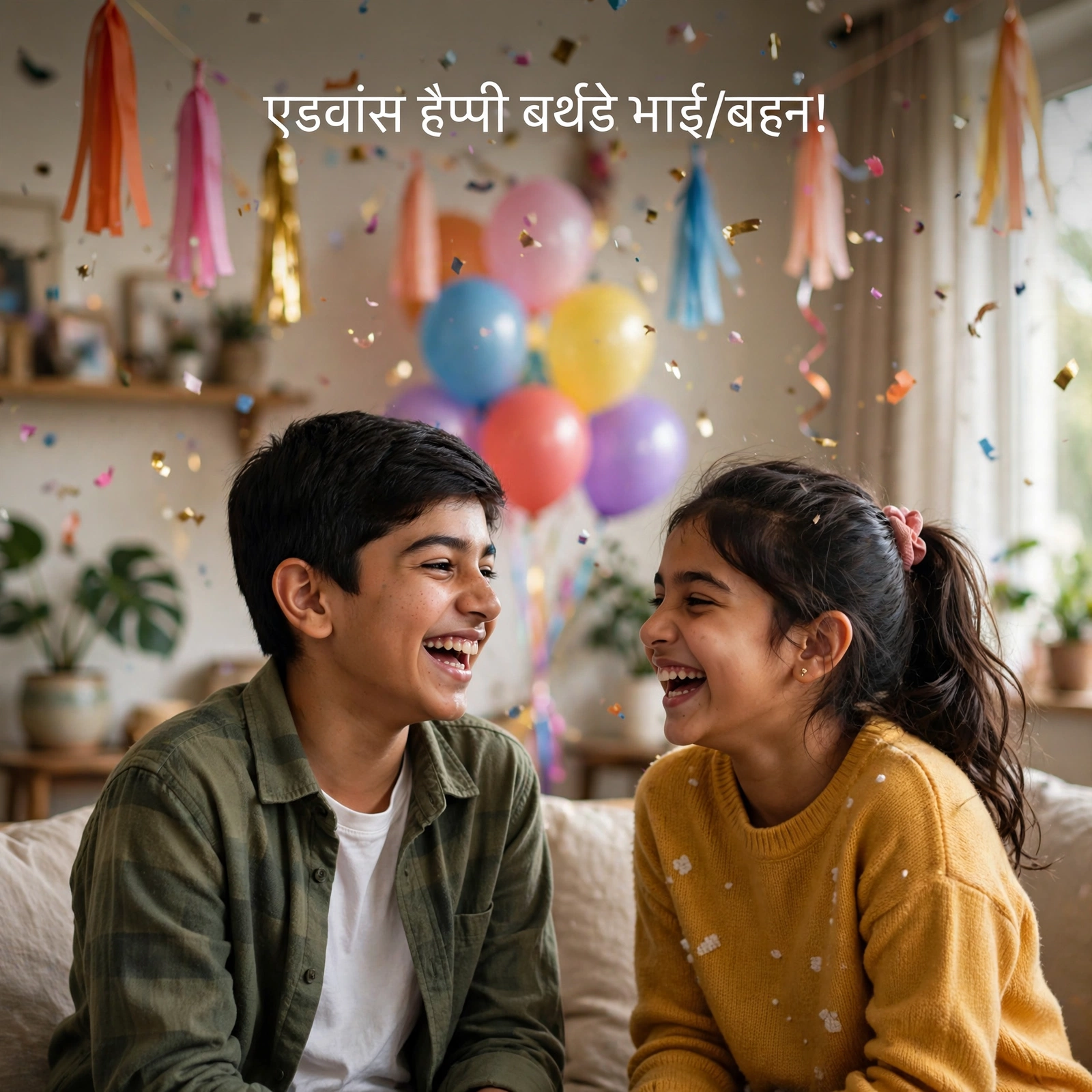 भाई बहन के लिए एडवांस जन्मदिन विश