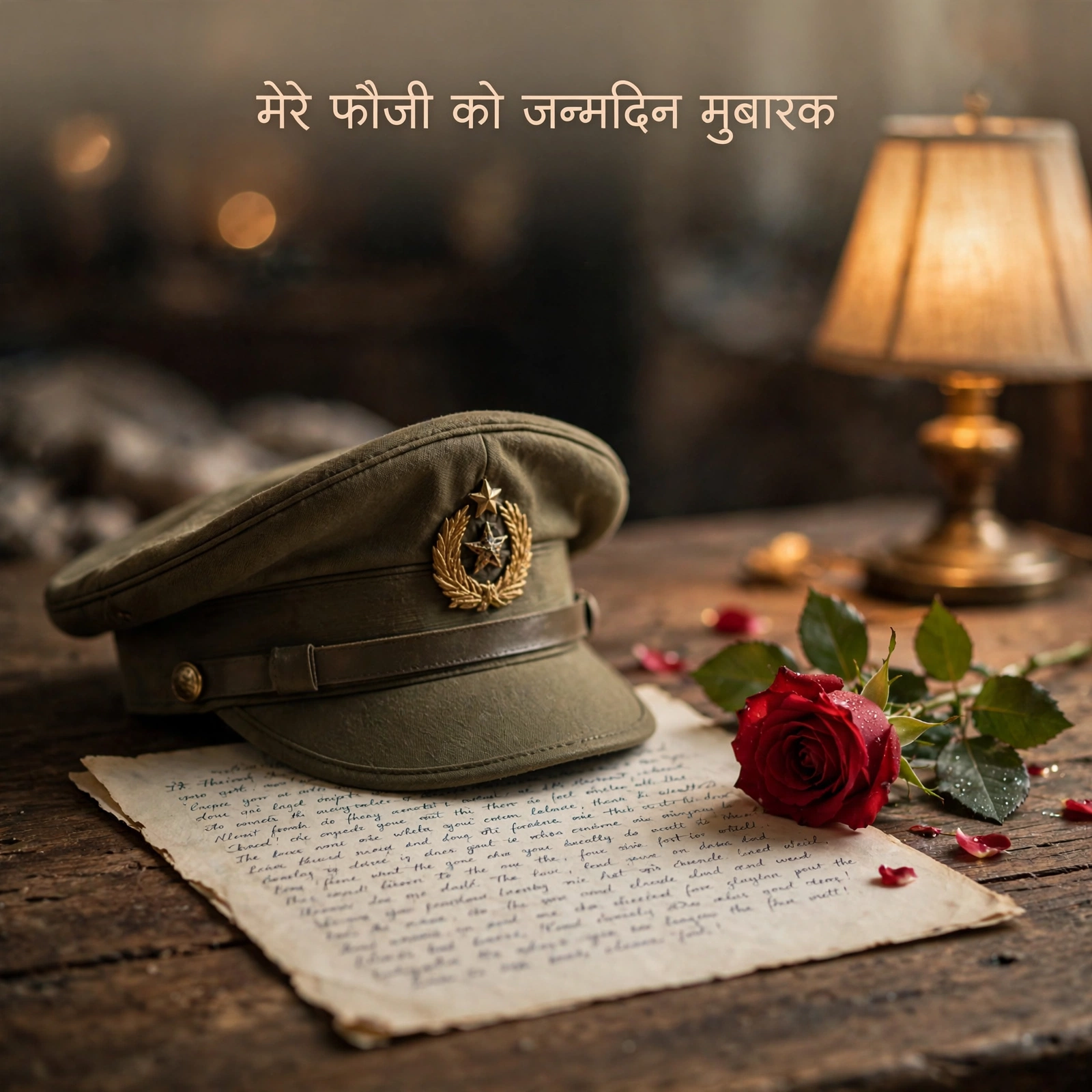 फौजी बॉयफ्रेंड के लिए जन्मदिन शुभकामनाएं