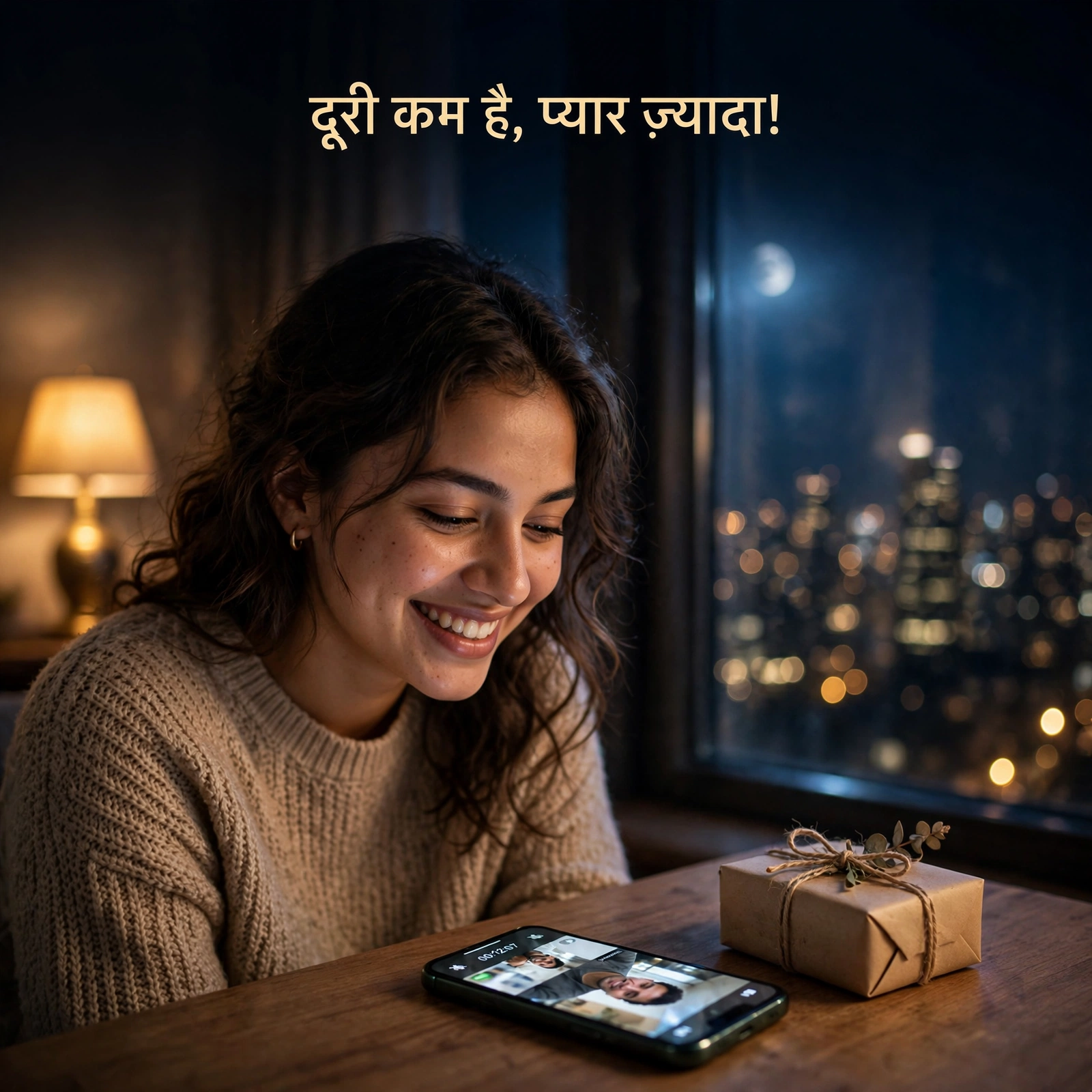 लॉन्ग डिस्टेंस रिश्ते में वीडियो कॉल पर जन्मदिन मनाती लड़की