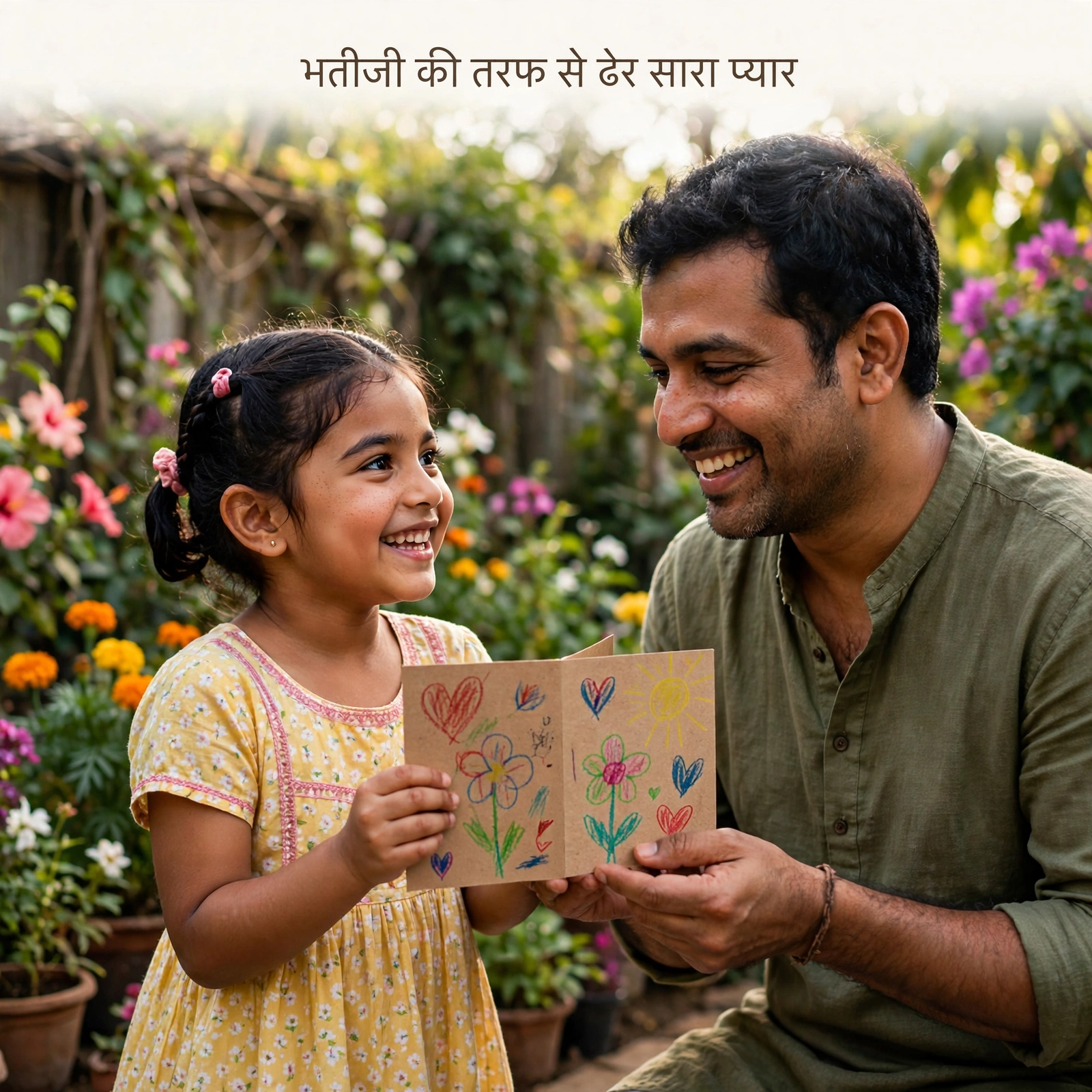 भतीजी की तरफ से चाचा को जन्मदिन शुभकामनाएं