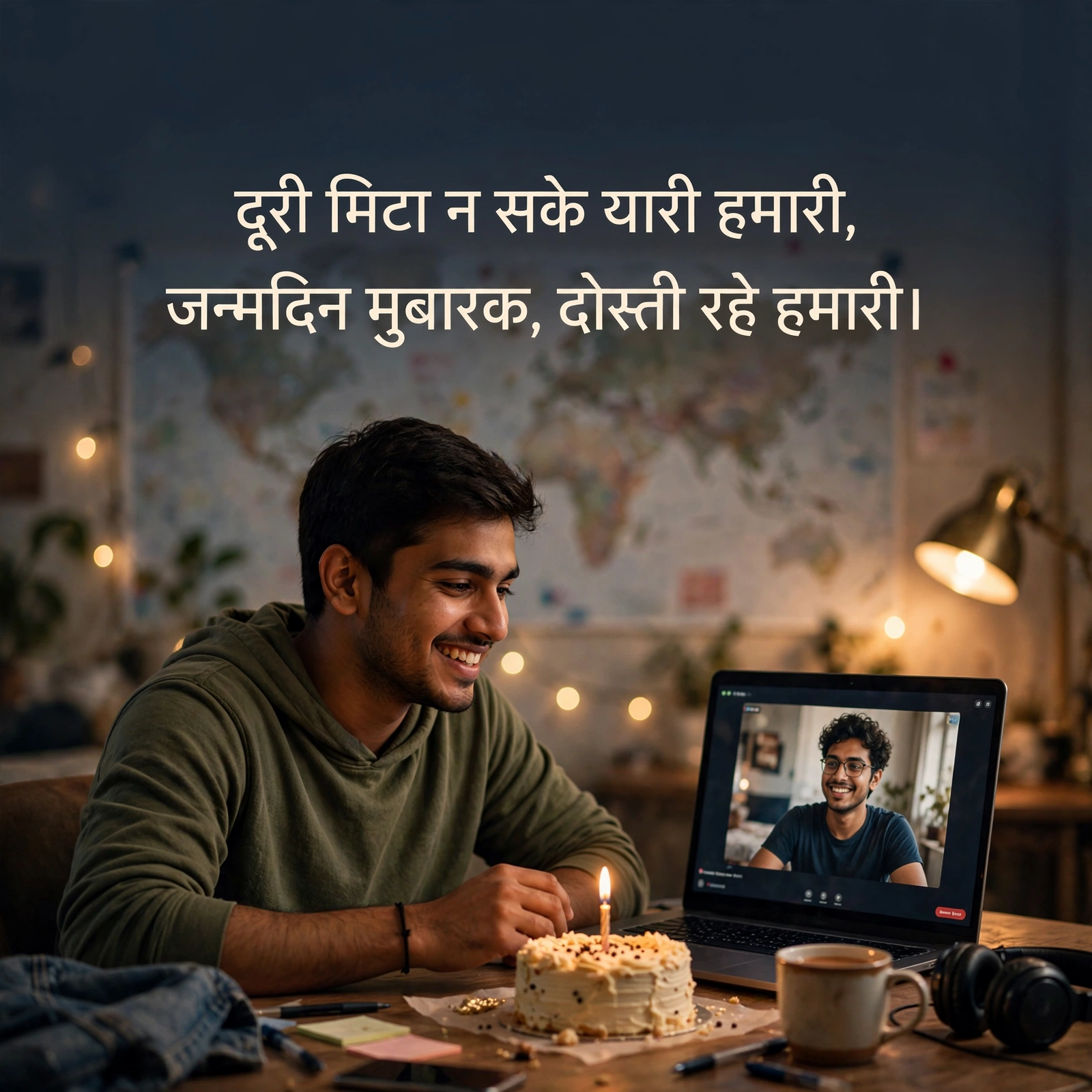 दूर रहने वाले दोस्त के लिए जन्मदिन शुभकामनाएं