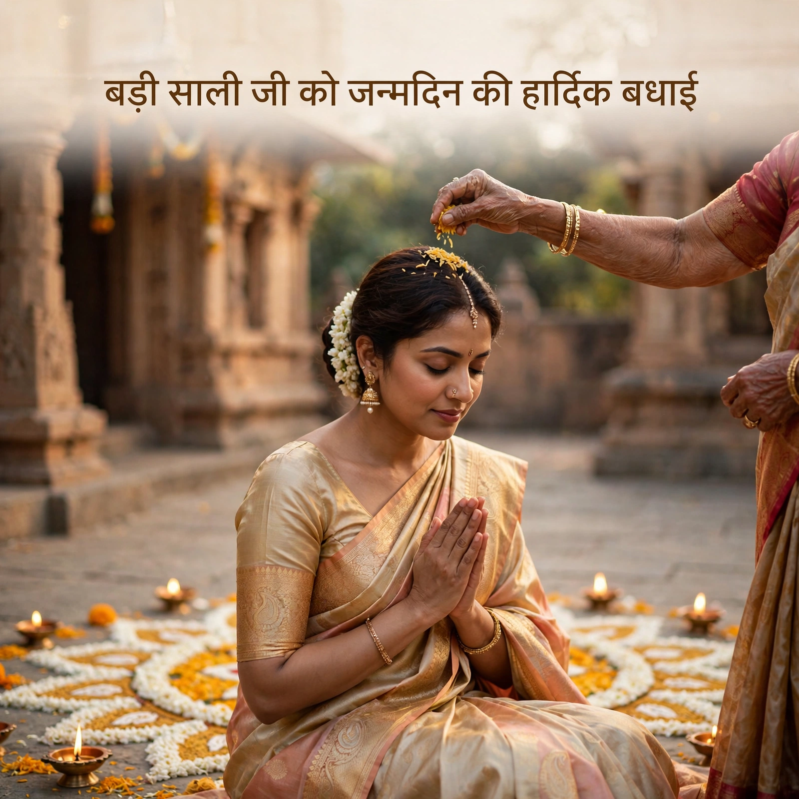 बड़ी साली के लिए आदरपूर्ण जन्मदिन की बधाई - जन्मदिन शुभकामना इमेज