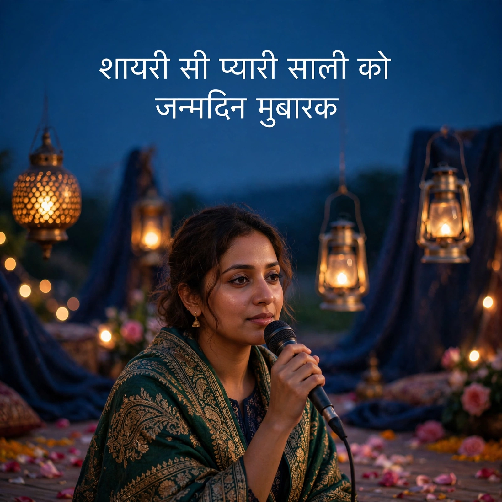 शायरी के अंदाज में साली को दें बधाई - जन्मदिन शुभकामना इमेज